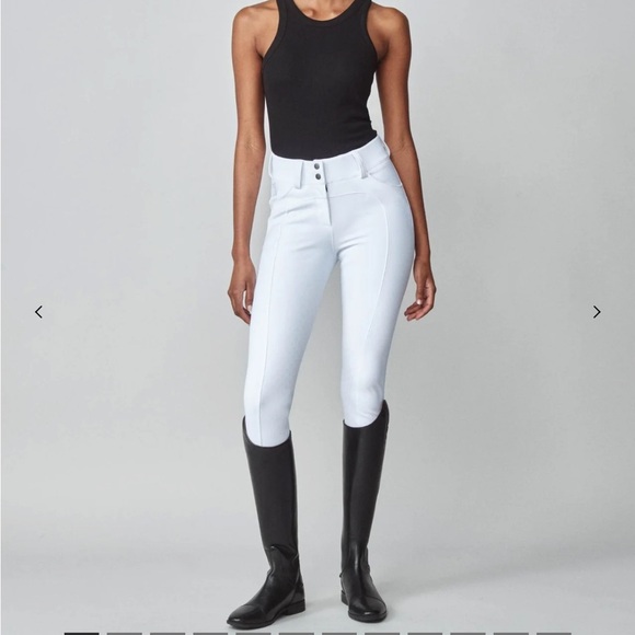 Yagya Compression Performance Breeches with Full Grip in White NWT